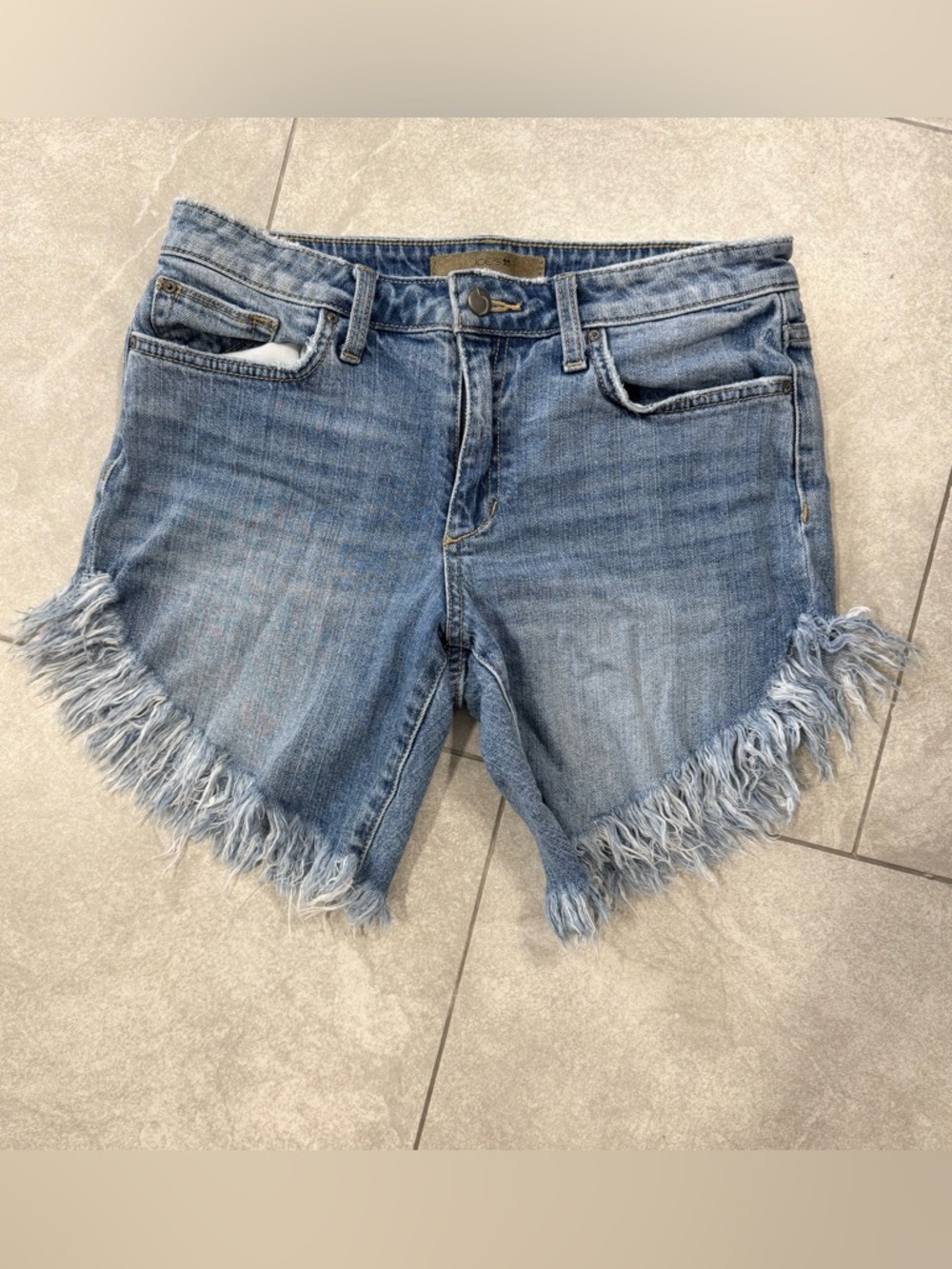 Joe’s Jeans Frayed Blue Denim Shorts